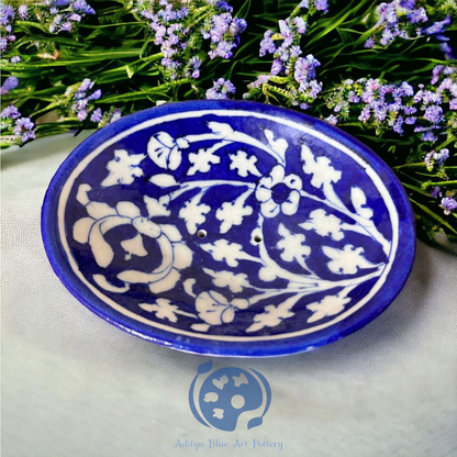 Blue Pottery Soap Dish