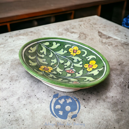 Handmade Green Soap Dish