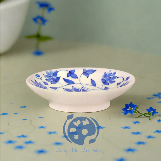 Blue Pottery Soap Dish