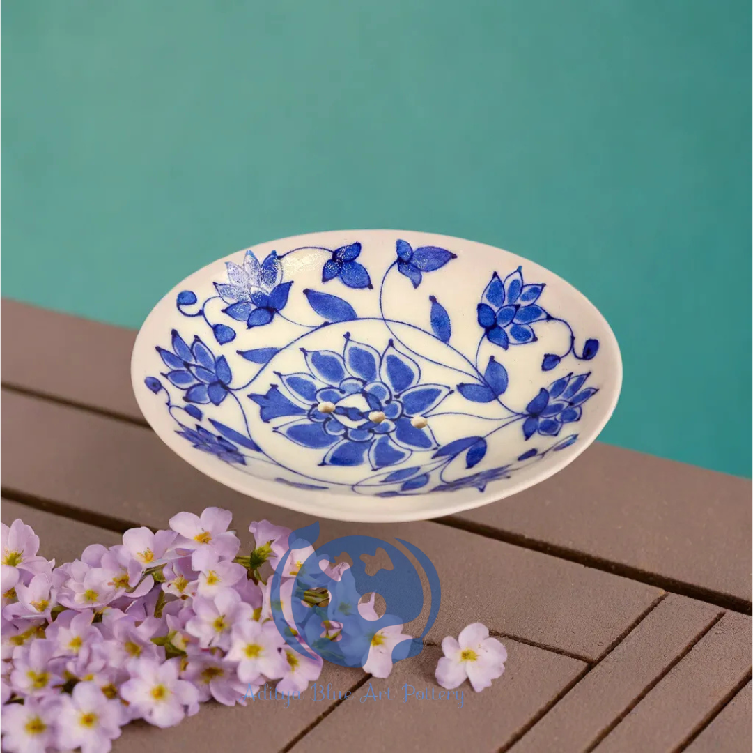 Blue Pottery Soap Dish