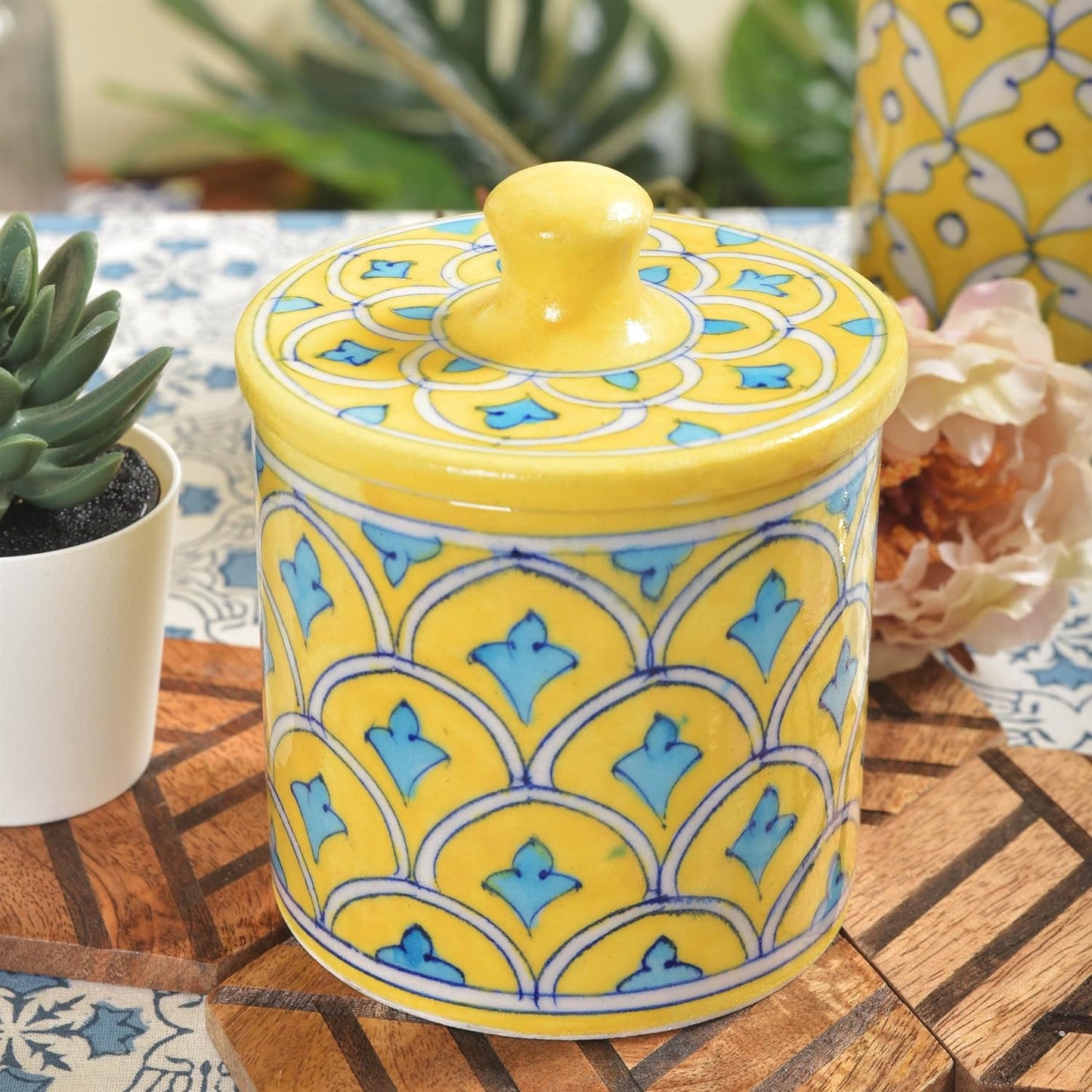 Blue Pottery Container/Box