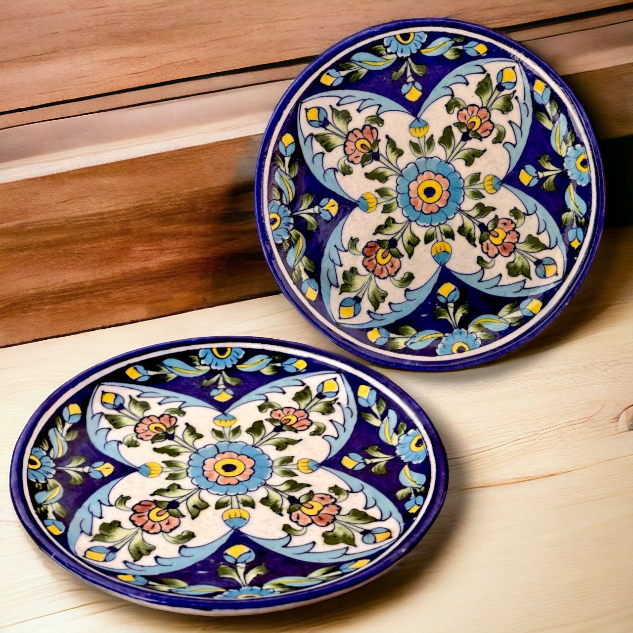 Blue Pottery 8 Inch Plate