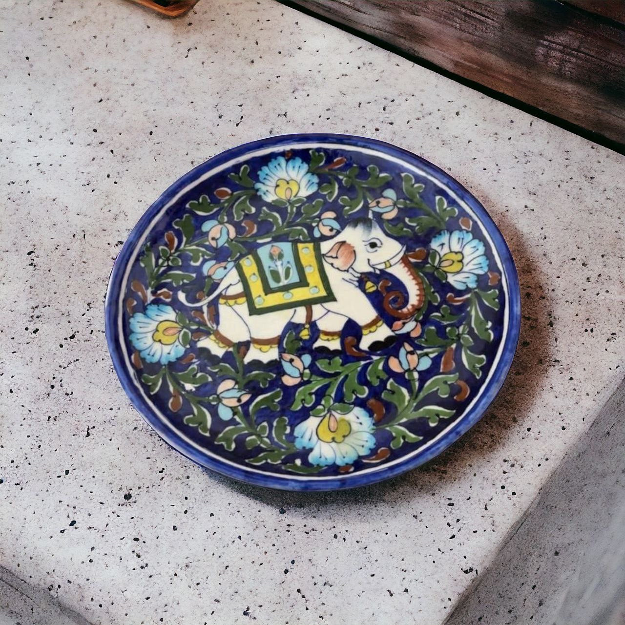 Blue Pottery 8 Inch Plate