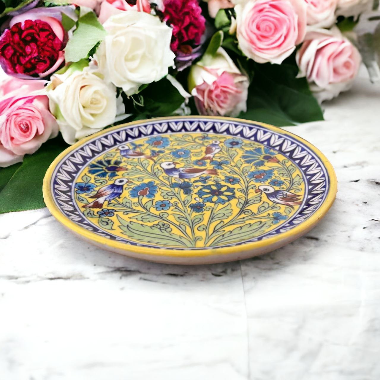 Blue Pottery 10 Inch Plate