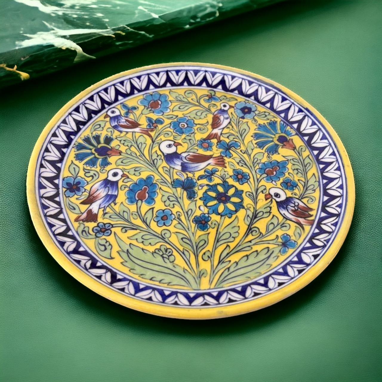 Blue Pottery 10 Inch Plate