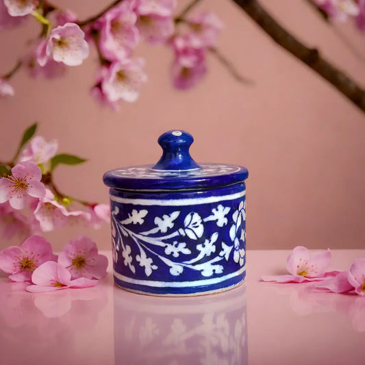 Blue Pottery Container / Box