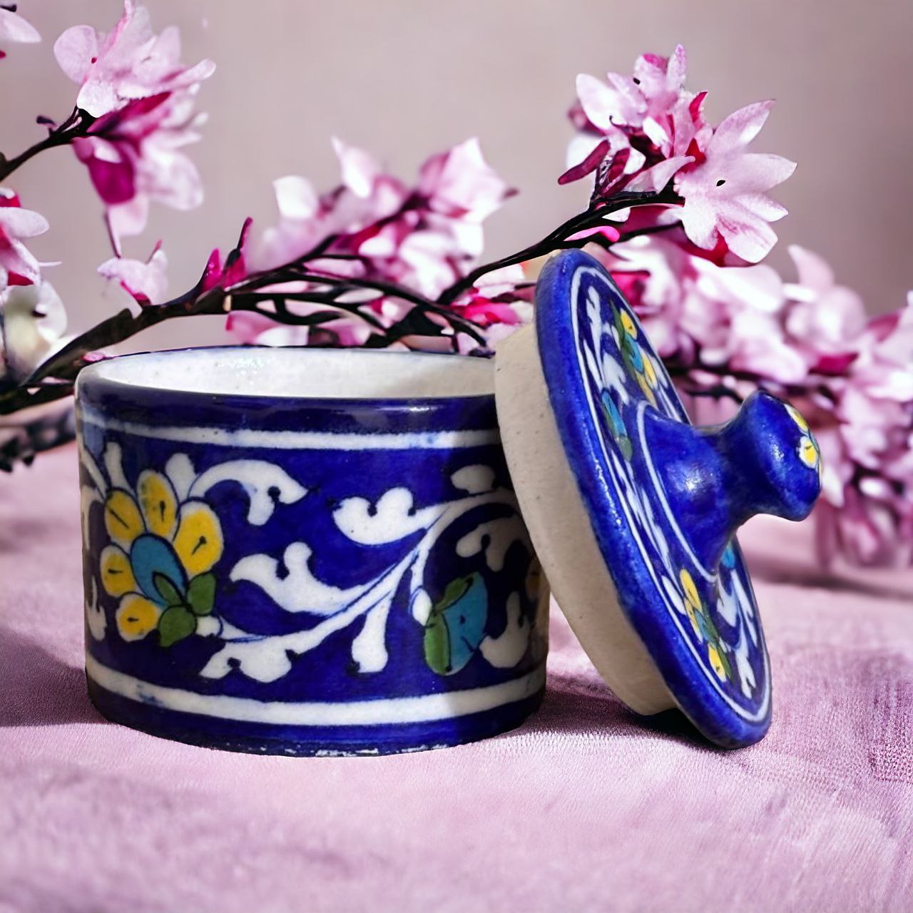 Blue Pottery Container / Box